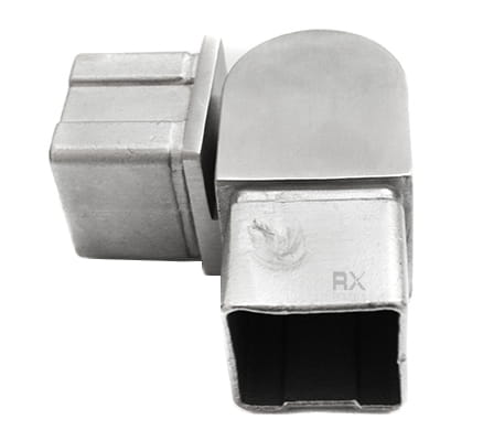 Foto Codo de fijación pegado en el perfil 40x40x2 mm, AISI 304, SATINADO