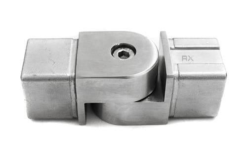 Foto Codo de fijación pegado en el perfil 40x40x2 mm, AISI 304, SATINADO