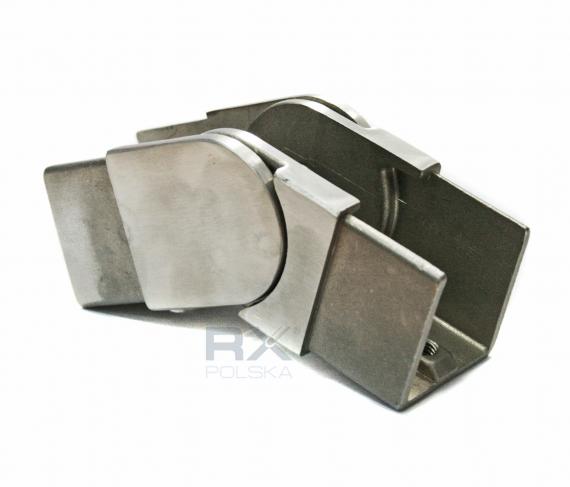 Foto Codo flexible INFERIOR para pasamanos ranurado 40x40x1,5 mm, AISI 304, SATINADO