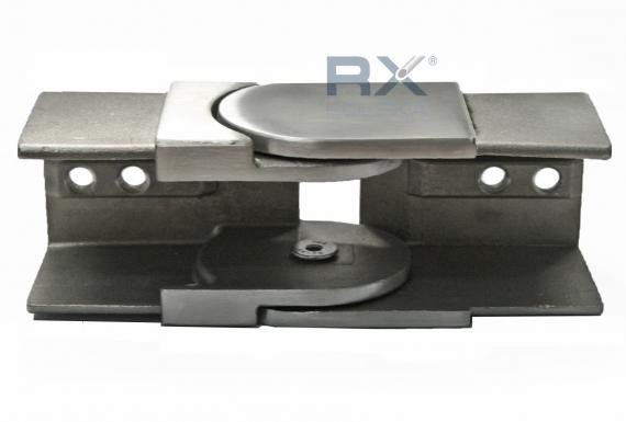 Foto Codo flexible INFERIOR para pasamanos ranurado 40x40x1,5 mm, AISI 304, SATINADO