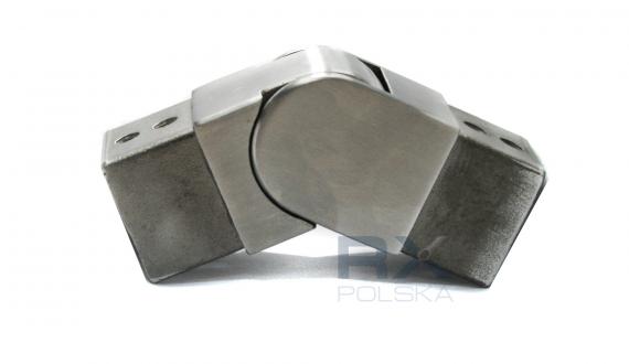 Foto Codo flexible SUPERIOR para pasamanos ranurado 40x40 mm, AISI 304, SATINADO