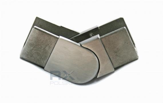 Foto Codo flexible SUPERIOR para pasamanos ranurado 40x40 mm, AISI 304, SATINADO