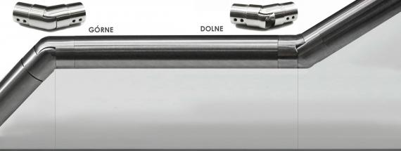 Foto Codo flexible SUPERIOR para pasamanos ranurado Ø42,4 mm, AISI 304, SATINADO