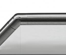 Codo flexible SUPERIOR para pasamanos ranurado Ø42,4 mm, AISI 304, SATINADO