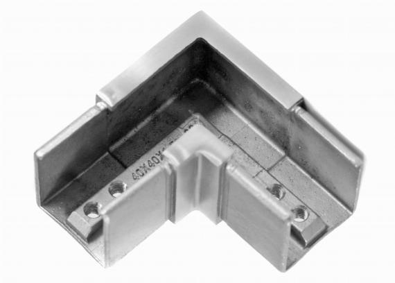 Foto Codo horizontal 90° para pasamanos 40x40 mm, AISI 316, SATINADO
