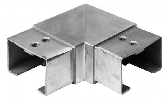 Foto Codo para pasamanos ranurado 90° para agarraderas 60x40 mm, AISI 304, SATINADO