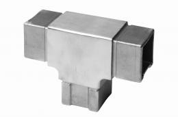 Conector en T 40x40x2 mm, AISI 304, SATINADO