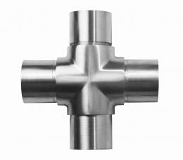 Conector en x para 42,4 2 mm, AISI 304, SATINADO