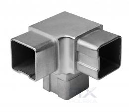 Conector en Y 40x40x2 mm, AISI 304, SATINADO