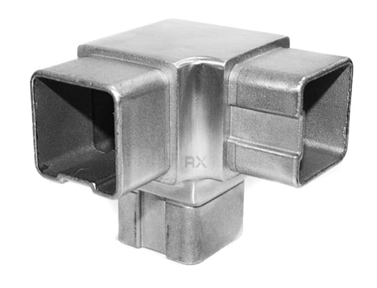 Foto Conector en Y 40x40x2 mm, AISI 304, SATINADO