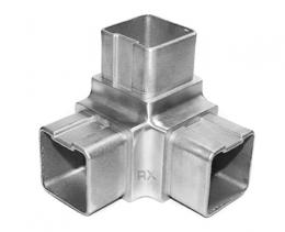 Conector en Y 40x40x2 mm, AISI 304, SATINADO