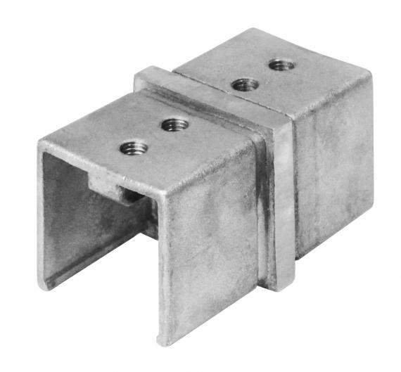 Foto Conector para pasamanos ranurado 40x40 mm, AISI 316, SATINADO