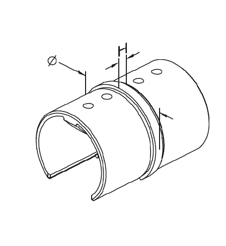 Foto Conector para pasamanos ranurado 48,3 mm, AISI 304, SATINADO