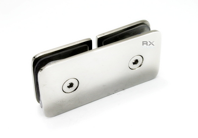 Foto Conector sujetavidrio 180° vidrio/vidrio, AISI 304, PULIDO