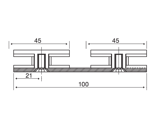 Foto Conector sujetavidrio 180° vidrio/vidrio, AISI 304, PULIDO