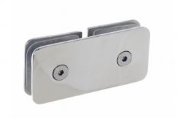 Conector sujetavidrio 180° vidrio/vidrio, AISI 304, PULIDO