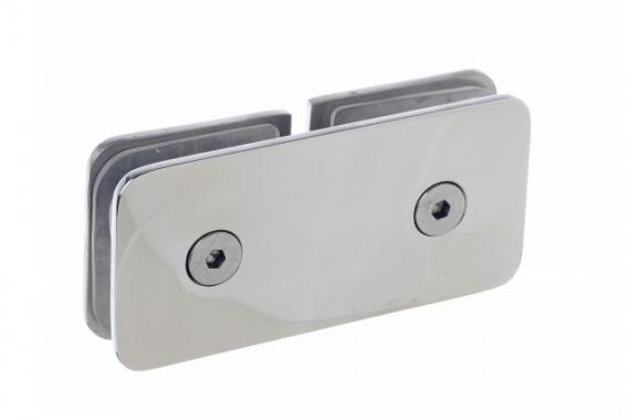 Foto Conector sujetavidrio 180° vidrio/vidrio, AISI 304, PULIDO