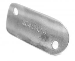 Escuadra para 42,4 mm con ojal, AISI 304, SATINADO