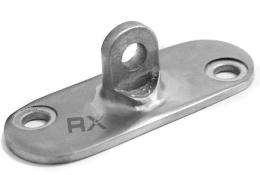 Escuadra para superficie plana con ojal, AISI 304, SATINADO