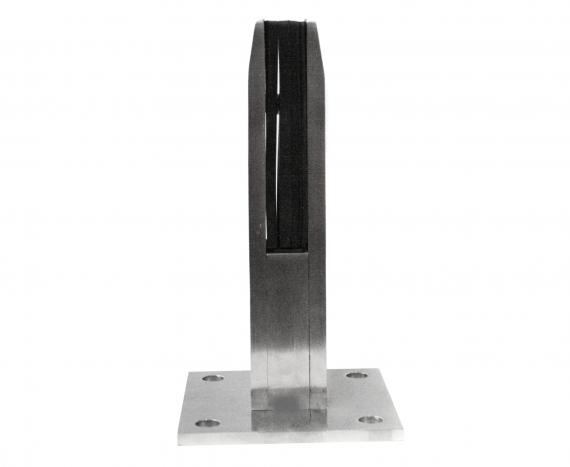 Foto POSTE ESCALERA 34×40 mm, H=186 mm, para vidrio 8–15 mm,  AISI 304, satinado