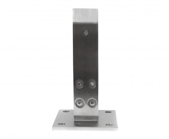 Foto POSTE ESCALERA 34×40 mm, H=186 mm, para vidrio 8–15 mm,  AISI 304, satinado