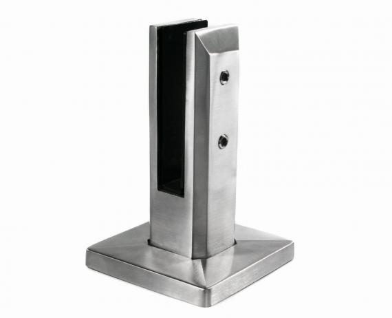 Foto Espiga 45x50 mm H=160 mm, vidrio 12-13,52 mm, AISI 316, SATINADO