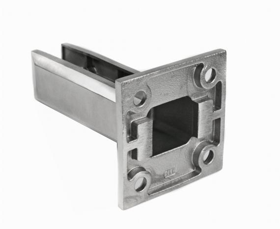 Foto Espiga 45x50 mm H=160 mm, vidrio 12-13,52 mm, AISI 316, SATINADO