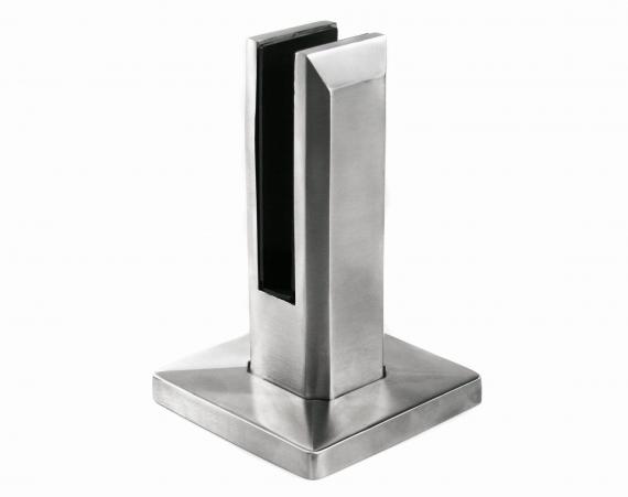 Foto Espiga 45x50 mm H=160 mm, vidrio 16-17,52 mm, AISI 316, SATINADO