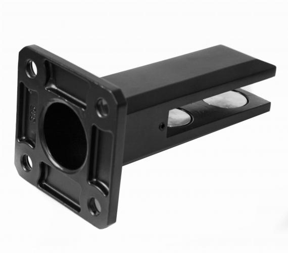 Foto Espiga 50x50 mm H=182 mm, vidrio 12-17,52 mm, AISI 304, RAL 9005