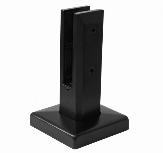 Foto Espiga 50x50 mm H=182 mm, vidrio 12-17,52 mm, AISI 304, RAL 9005