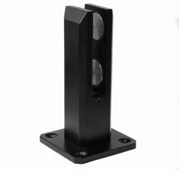 Foto Espiga 50x50 mm H=182 mm, vidrio 12-17,52 mm, AISI 304, RAL 9005