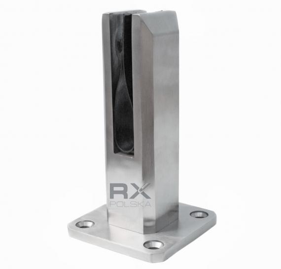 Foto Espiga 50x50 mm H=182 mm, vidrio 12-17,52 mm, AISI 304, SATINADO