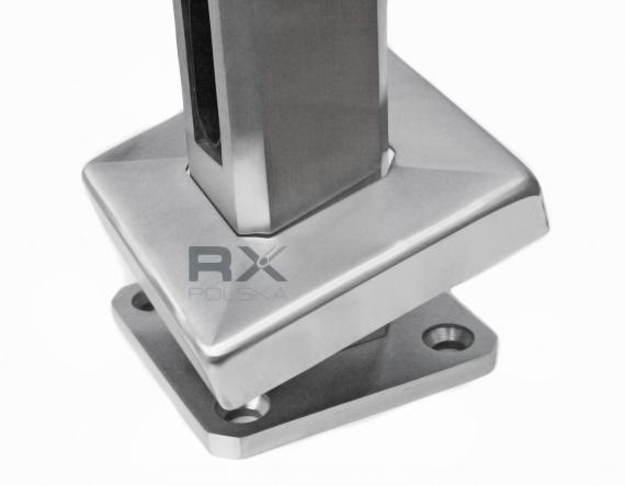 Foto Espiga 50x50 mm H=182 mm, vidrio 12-17,52 mm, AISI 304, SATINADO