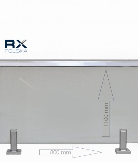 Foto Espiga 50x50 mm H=182 mm, vidrio 12-17,52 mm, AISI 304, SATINADO DORADO