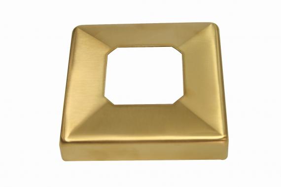 Foto Espiga 50x50 mm H=182 mm, vidrio 12-17,52 mm, AISI 304, SATINADO DORADO