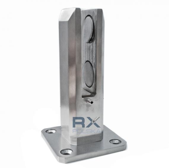 Foto Espiga 50x50 mm H=182 mm, vidrio 12-17,52 mm, AISI 316, SATINADO