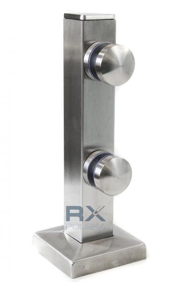 Foto Poste con adaptadores Fi 40 H=255 mm, vidrio 8-17,52 mm, AISI 304, SATINADO