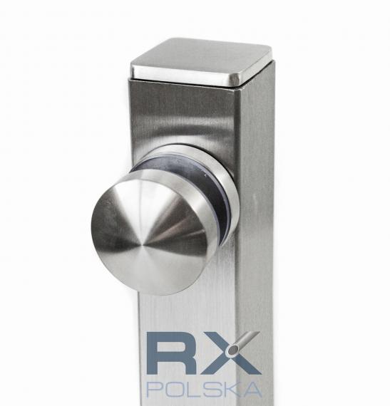 Foto Poste con adaptadores Fi 40 H=255 mm, vidrio 8-17,52 mm, AISI 304, SATINADO