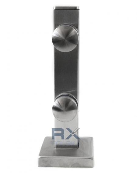 Foto Poste con adaptadores Fi 40 H=255 mm, vidrio 8-17,52 mm, AISI 304, SATINADO