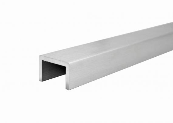 Foto Esquina de perfil en U para vidrio 12,76 mm, Satin-ELOX, AL. ANODIZADO