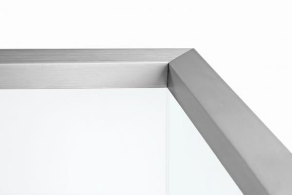 Foto Esquina de perfil en U para vidrio 17,52 mm, Satin-ELOX, AL. ANODIZADO