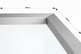 Esquina de perfil en U para vidrio 17,52 mm, Satin-ELOX, AL. ANODIZADO