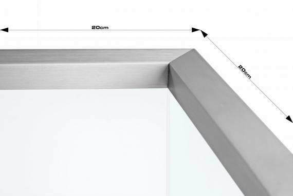 Foto Esquina de perfil en U para vidrio 17,52 mm, Satin-ELOX, AL. ANODIZADO