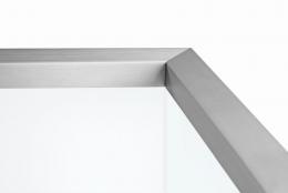 Esquina de perfil en U para vidrio 21,52 mm, Satin-ELOX, AL. ANODIZADO