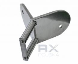 Fijación de esquina EXTERIOR al poste, diámetro 42,4 mm, AISI 304, SATINADO