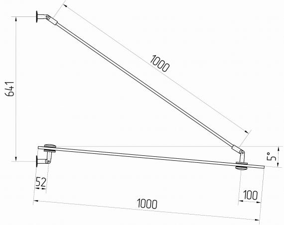 Foto Fijación de marquesina CN SIMPLE - A Ø 50 mm, AISI 304, SATINADO