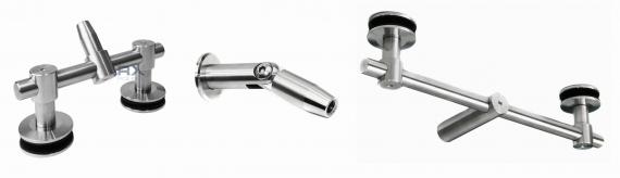 Foto Fijación de marquesina CNP DOBLE - A Ø 60 mm, AISI 304, SATINADO