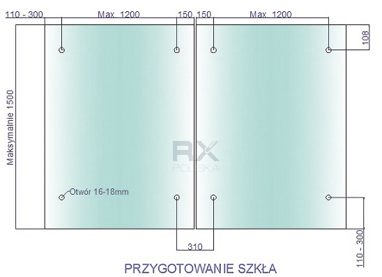 Foto Fijación de marquesina CNP DOBLE - C Ø 60 mm, AISI 304, SATINADO
