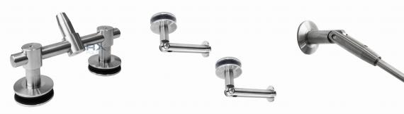 Foto Fijación de marquesina CNP DOBLE - C Ø 60 mm, AISI 304, SATINADO