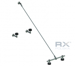 Fijación de marquesina CNP DOBLE - C Ø 60 mm, AISI 304, SATINADO